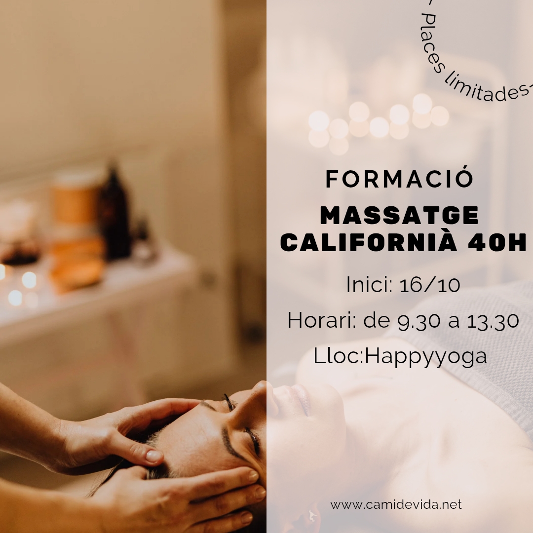 Curs de Massatge Californià de 40 hores a Girona a l’octubre